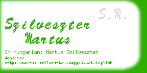 szilveszter martus business card